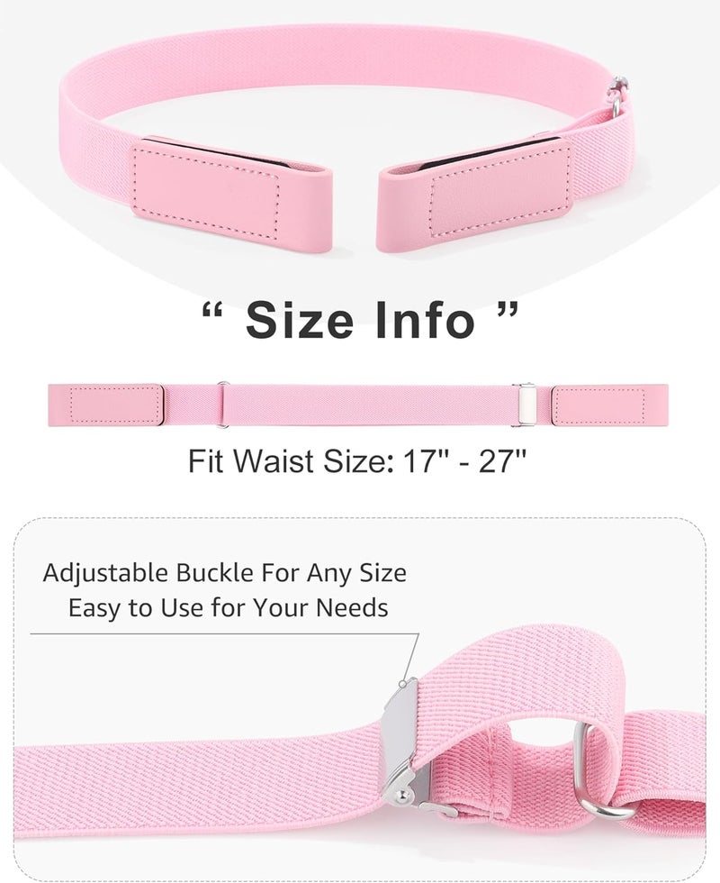 AWAYTR Kids Elastic No Buckle Belt for Girls Toddler for Causal Pants Jeans - Image 4